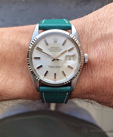 rolex leather strap datejust 41|vintage rolex with leather strap.